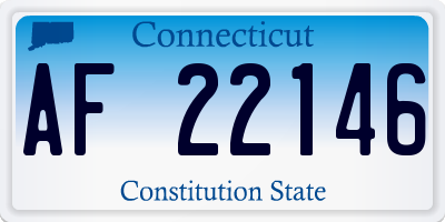 CT license plate AF22146