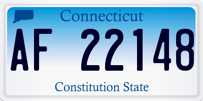 CT license plate AF22148