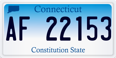 CT license plate AF22153