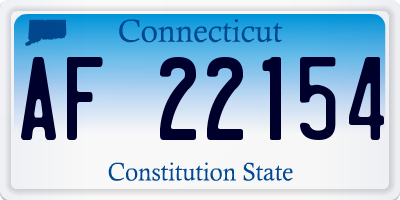 CT license plate AF22154