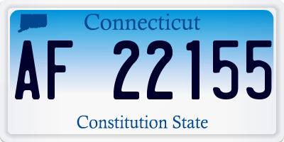 CT license plate AF22155