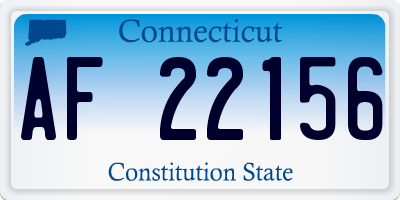 CT license plate AF22156