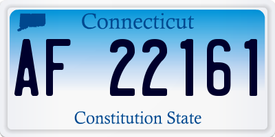 CT license plate AF22161