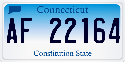 CT license plate AF22164