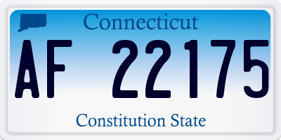 CT license plate AF22175