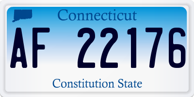 CT license plate AF22176