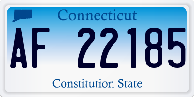 CT license plate AF22185