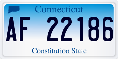 CT license plate AF22186