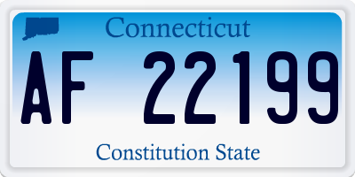 CT license plate AF22199