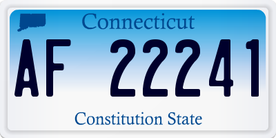 CT license plate AF22241