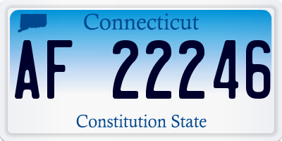 CT license plate AF22246