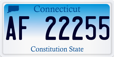 CT license plate AF22255
