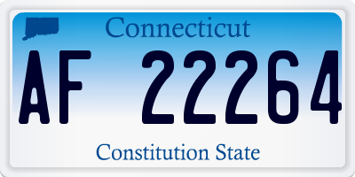 CT license plate AF22264