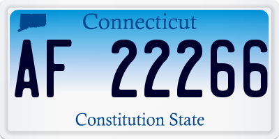 CT license plate AF22266