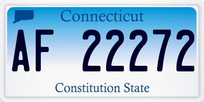 CT license plate AF22272