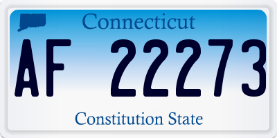 CT license plate AF22273