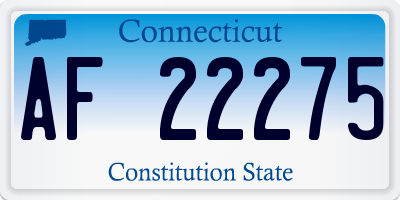 CT license plate AF22275