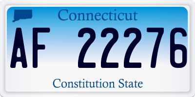CT license plate AF22276