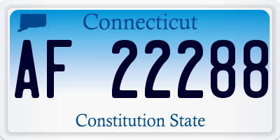 CT license plate AF22288