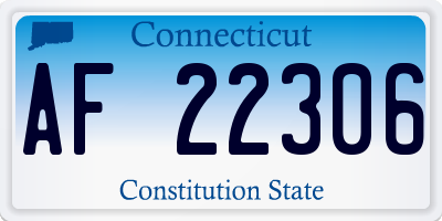 CT license plate AF22306