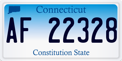 CT license plate AF22328