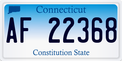CT license plate AF22368