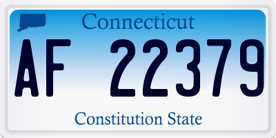 CT license plate AF22379