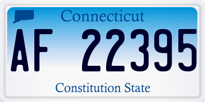CT license plate AF22395