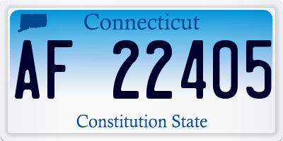 CT license plate AF22405