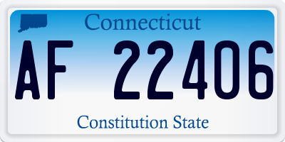 CT license plate AF22406