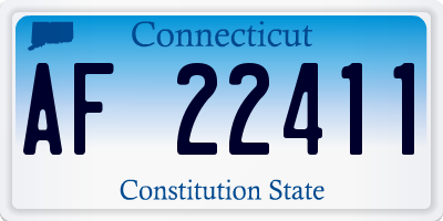 CT license plate AF22411