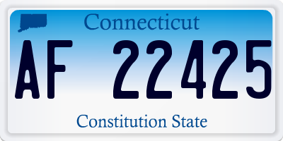 CT license plate AF22425