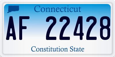 CT license plate AF22428