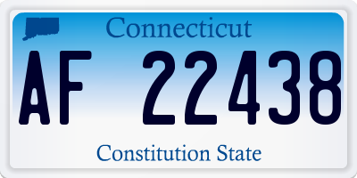 CT license plate AF22438