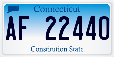 CT license plate AF22440