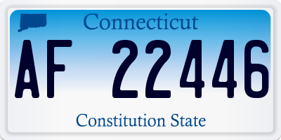 CT license plate AF22446