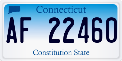 CT license plate AF22460