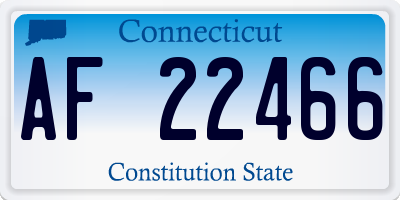 CT license plate AF22466