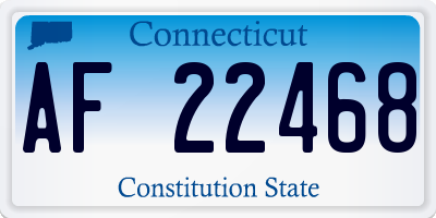CT license plate AF22468