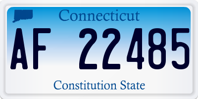 CT license plate AF22485