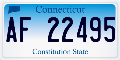 CT license plate AF22495