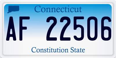 CT license plate AF22506