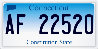 CT license plate AF22520