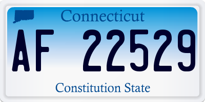 CT license plate AF22529