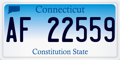 CT license plate AF22559