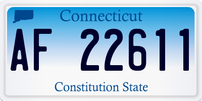 CT license plate AF22611