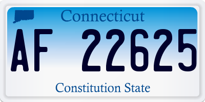 CT license plate AF22625