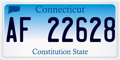 CT license plate AF22628