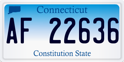CT license plate AF22636