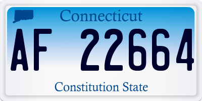 CT license plate AF22664